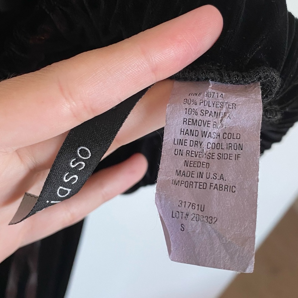 Black Velvet Strapless Jumpsuit - Picture 8 of 8